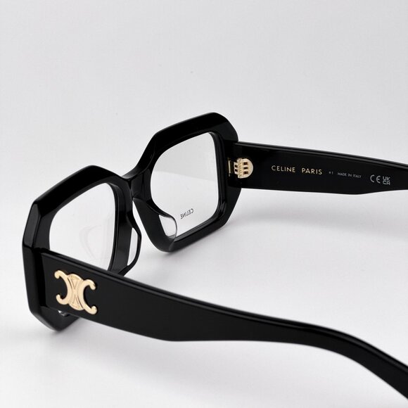 Celine CL50155F Eyeglasses – Shiny Black Rectangle Frame | Model 001 - Picture 7 of 9